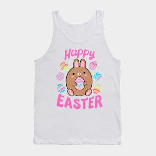 Happy Easter cute bunny holding an egg cute Easter gift Tank Top